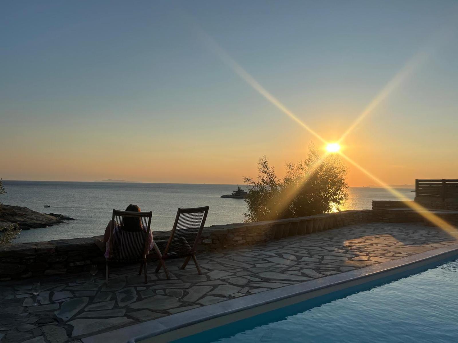 Sunset Villa With Swimming Pool At Tzia Ligia  Zewnętrze zdjęcie
